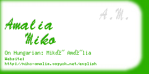 amalia miko business card